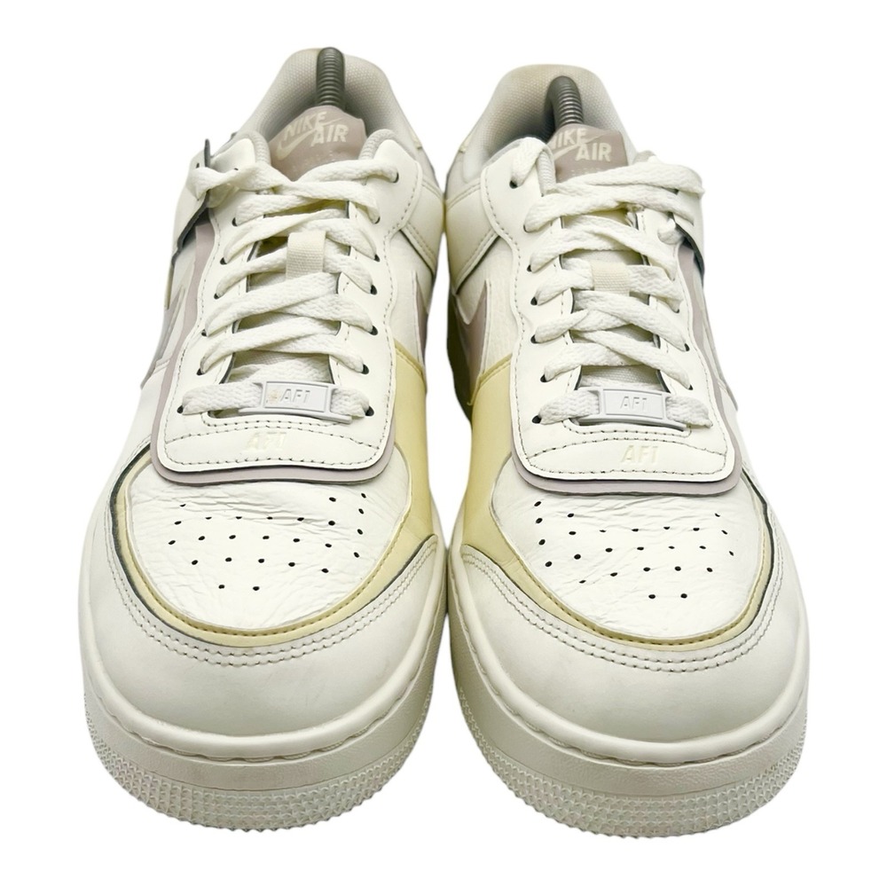Nike Air Force 1 Shadow Women's 9.5 WhitePink Beige Platform Sneakers - Picture 2 of 6